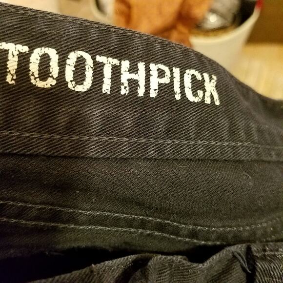 J Crew Toothpick Mid Rise Zipper Detail Skinny Ankle Black Denim Jeans Size 28 - Picture 9 of 9